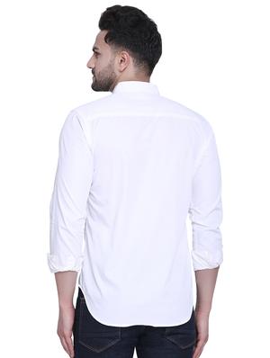 white solid casual shirt - 16979336 - Standard Image - 3