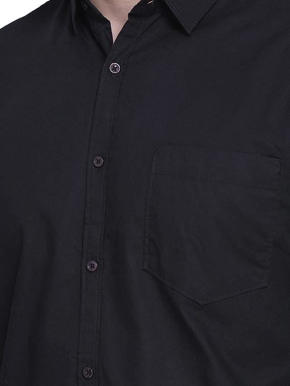 black solid casual shirt - 16979338 - Zoom Image - 5