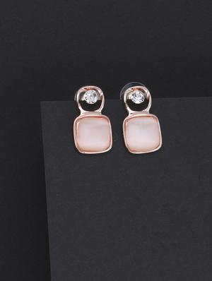 pink metal studs earring - 16979418 - Standard Image - 3