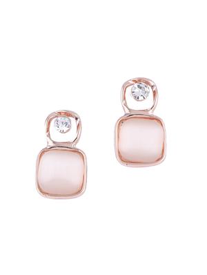 pink metal studs earring - 16979418 - Standard Image - 4