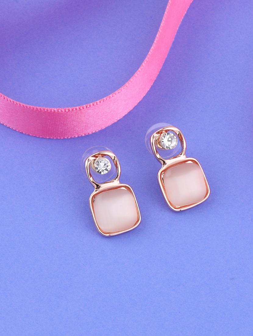 pink metal studs earring - 16979418 - Zoom Image - 2