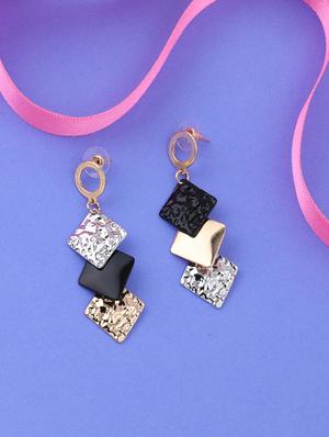 multi colored metal drop earring - 16979443 - Standard Image - 2
