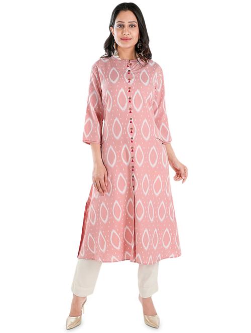 printed a-line kurta - 16979590 - Standard Image - 1