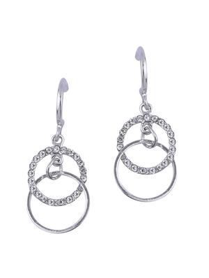 silver metal drop earring - 16979633 - Standard Image - 4