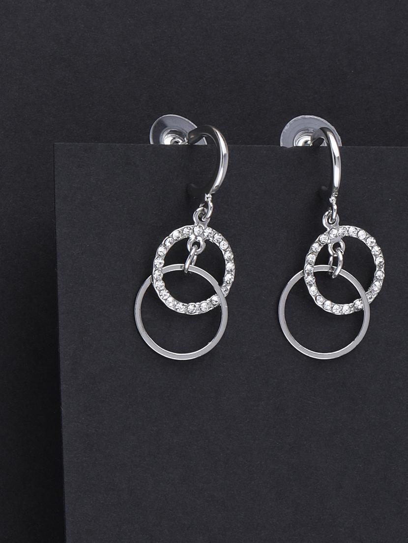 silver metal drop earring - 16979633 - Zoom Image - 3