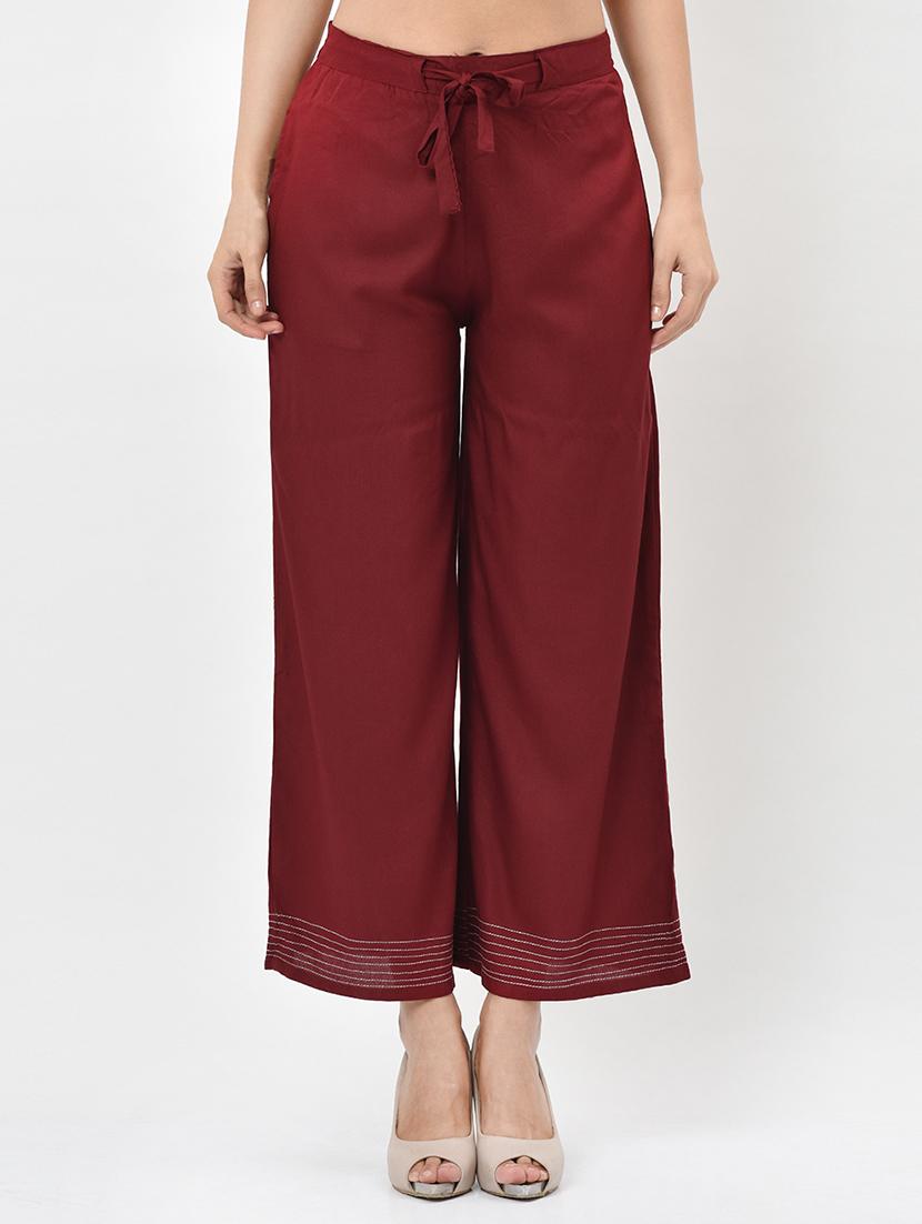 tie front straight palazzo - 16979667 - Zoom Image - 1