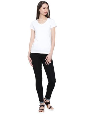 v neck solid tee - 16979818 - Standard Image - 4
