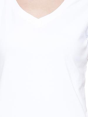 v neck solid tee - 16979818 - Standard Image - 5