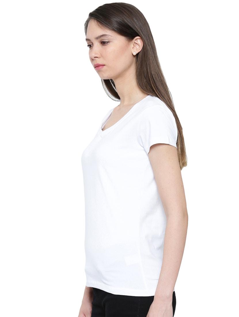 v neck solid tee - 16979818 - Zoom Image - 2