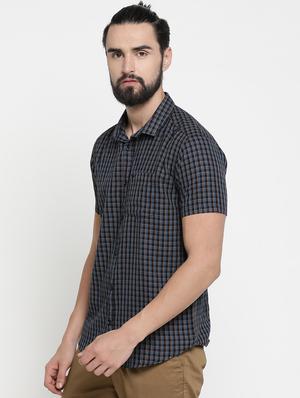 black checkered casual shirt - 16980174 - Standard Image - 2