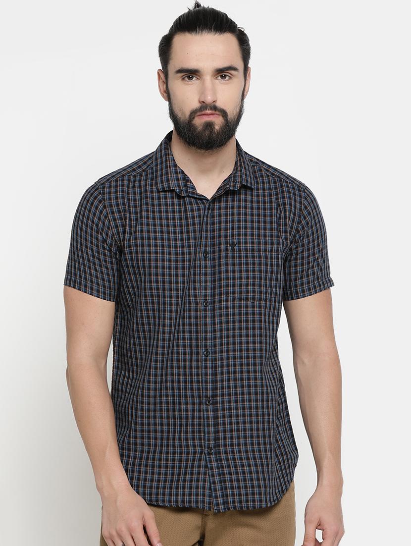 black checkered casual shirt - 16980174 - Zoom Image - 1