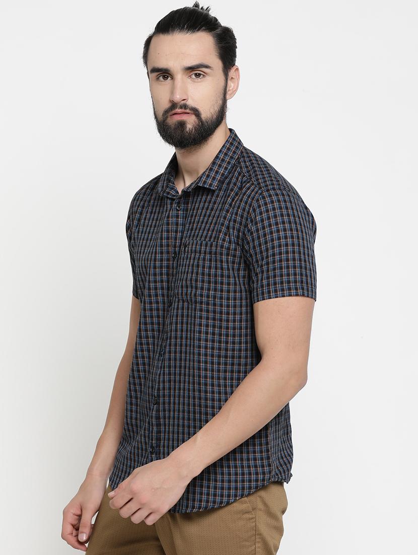 black checkered casual shirt - 16980174 - Zoom Image - 2
