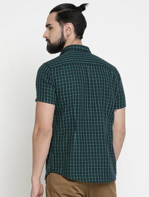 green checkered casual shirt - 16980179 - Standard Image - 3
