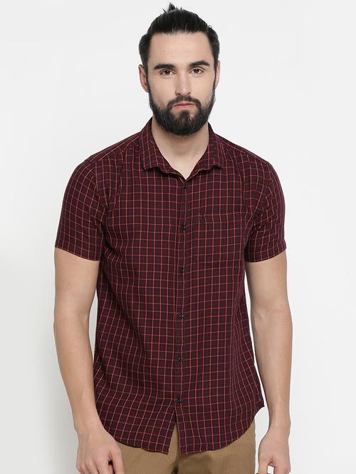 red checkered casual shirt - 16980184 - Standard Image - 1