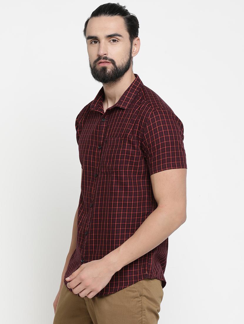 red checkered casual shirt - 16980184 - Zoom Image - 2