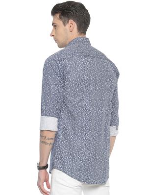 blue printed casual shirt - 16980356 - Standard Image - 3