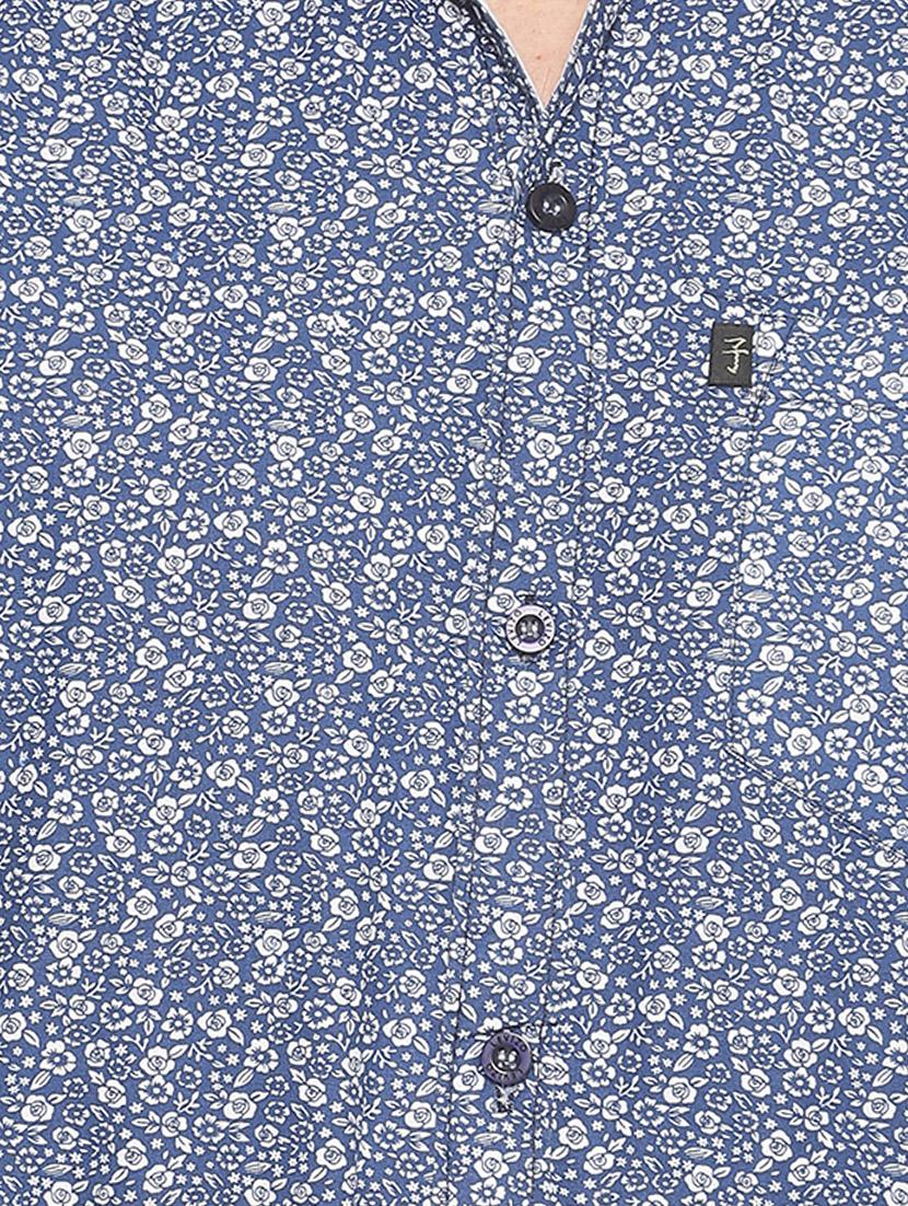 blue printed casual shirt - 16980356 - Zoom Image - 4