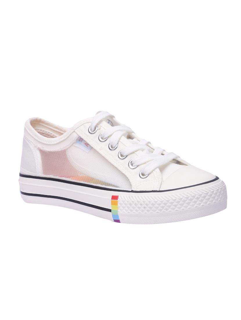 white lace-up sneakers - 16980540 - Zoom Image - 1