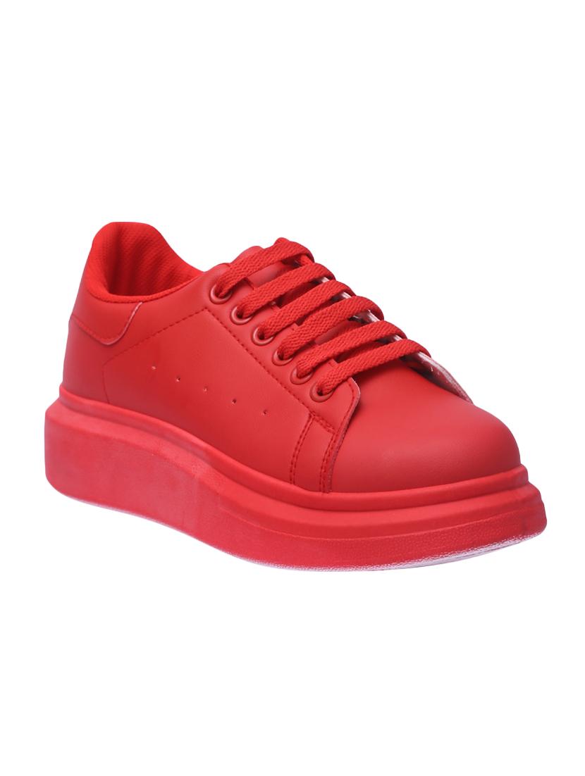 red lace-up casual shoes - 16980546 - Zoom Image - 1
