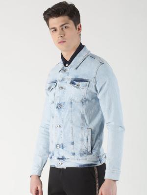 blue washed denim jacket - 16980771 - Standard Image - 2