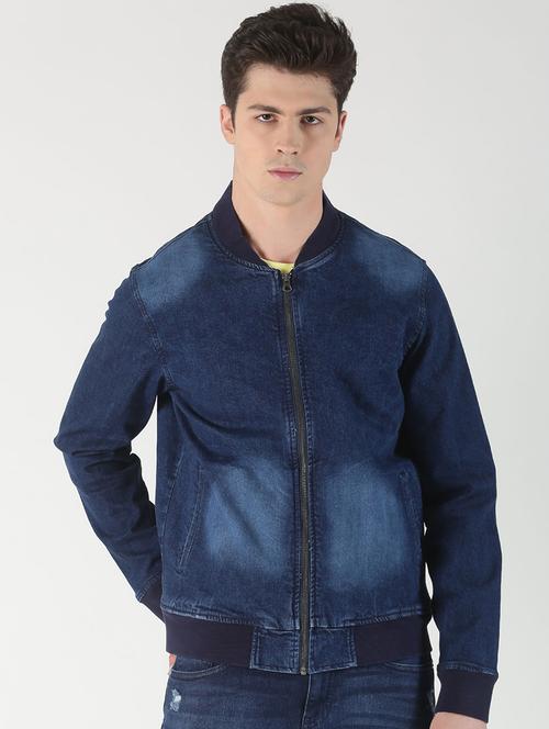 blue washed denim jacket - 16980772 - Standard Image - 1
