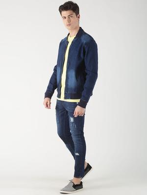 blue washed denim jacket - 16980772 - Standard Image - 4