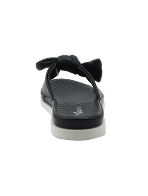 black faux leather flat forms sandals - 16980999 - Standard Image - 3