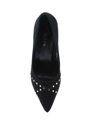 black suede slip on pumps - 16981011 - Standard Image - 4