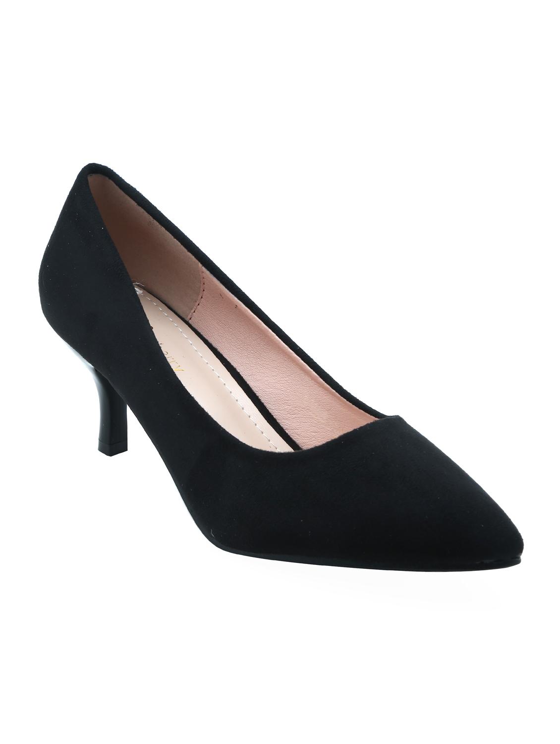 black suede slip on pumps - 16981014 - Zoom Image - 1