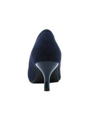 navy suede slip on pumps - 16981016 - Standard Image - 3