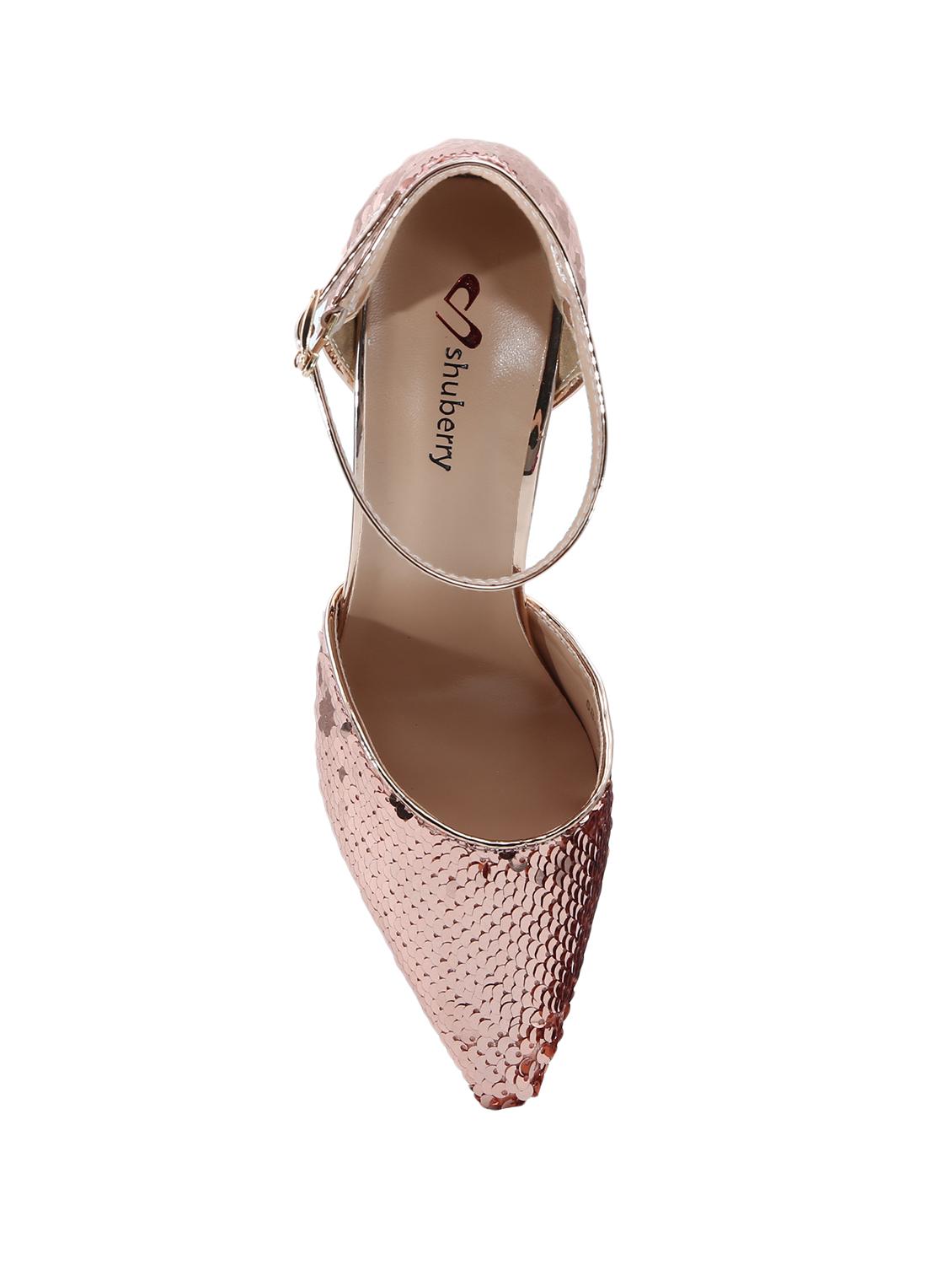 pink synthetic ankle strap sandals - 16981028 - Zoom Image - 4