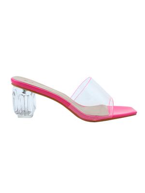 pink synthetic slip on sandals - 16981057 - Standard Image - 2