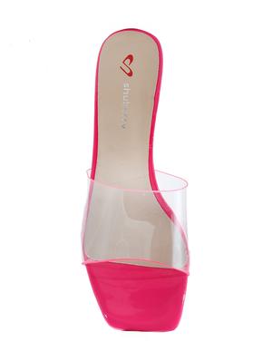 pink synthetic slip on sandals - 16981057 - Standard Image - 4