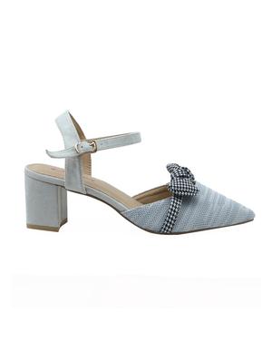 grey fabric ankle strap sandals - 16981068 - Standard Image - 2
