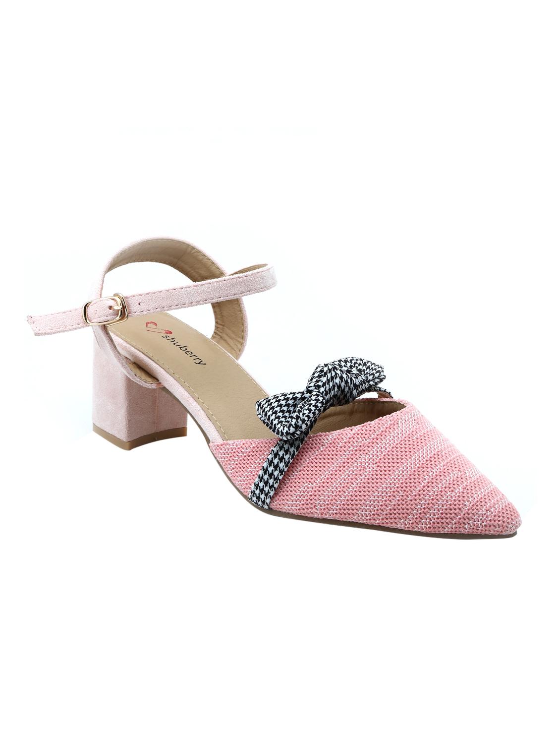 pink fabric ankle strap sandals - 16981069 - Zoom Image - 1