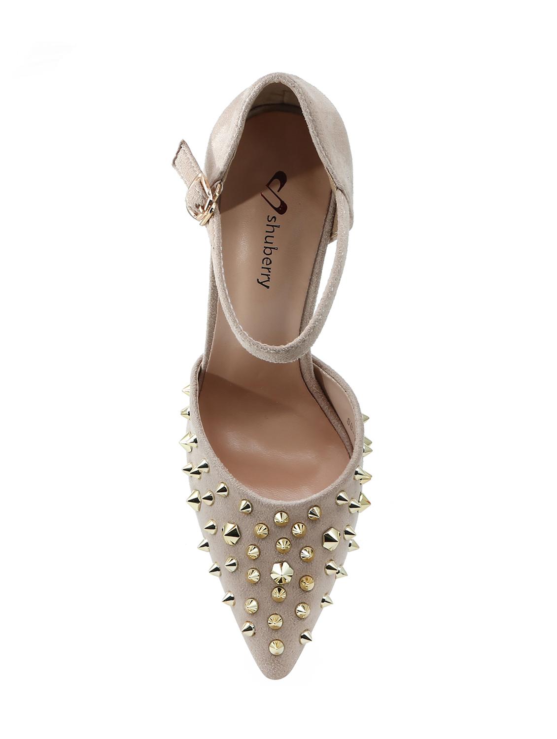 beige suede ankle strap sandals - 16981083 - Zoom Image - 4