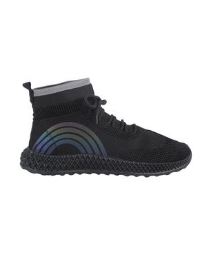 black fabric laceup sneakers - 16981093 - Standard Image - 2
