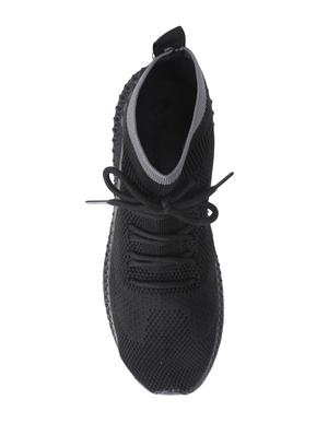 black fabric laceup sneakers - 16981093 - Standard Image - 4