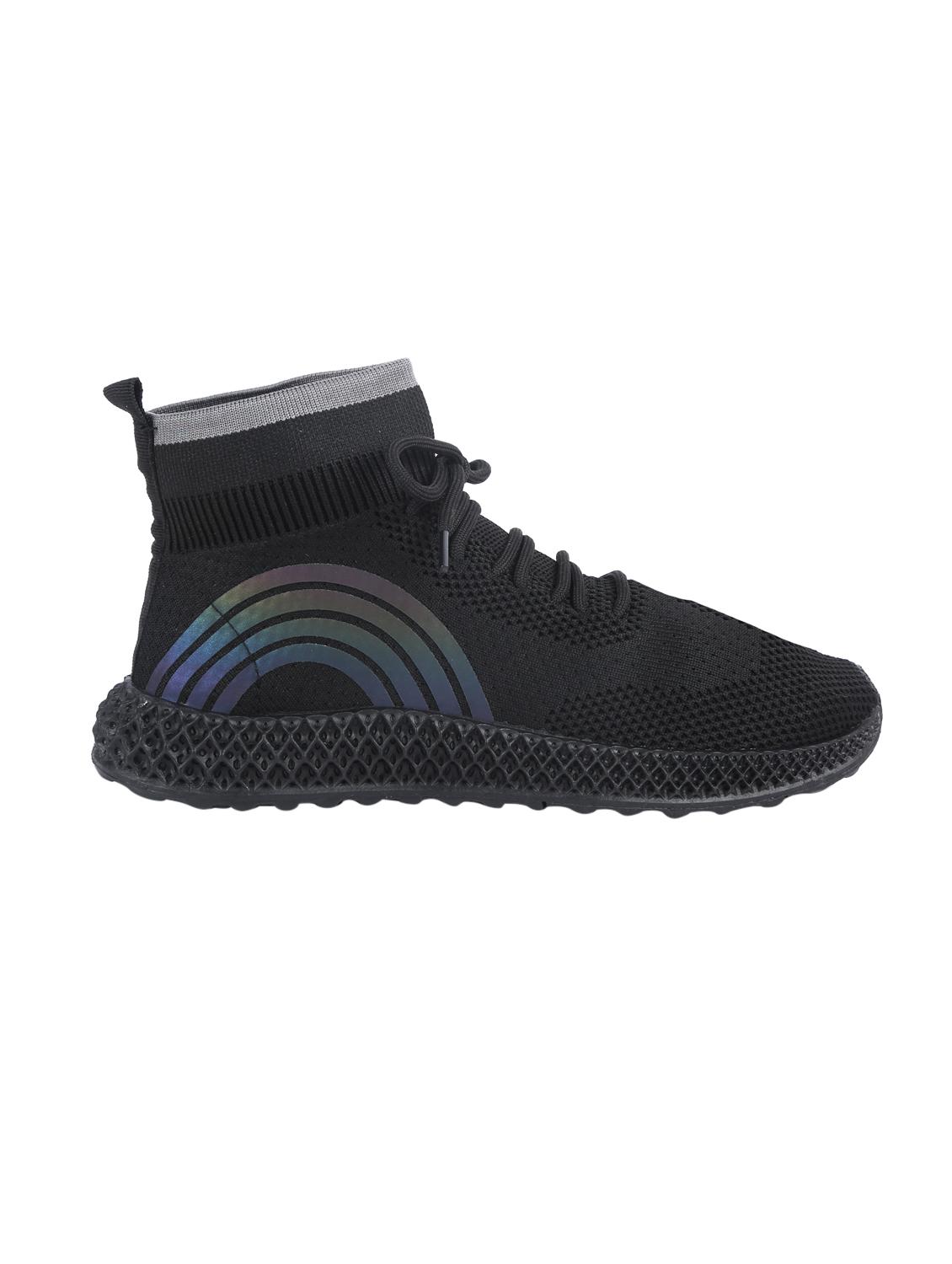 black fabric laceup sneakers - 16981093 - Zoom Image - 2