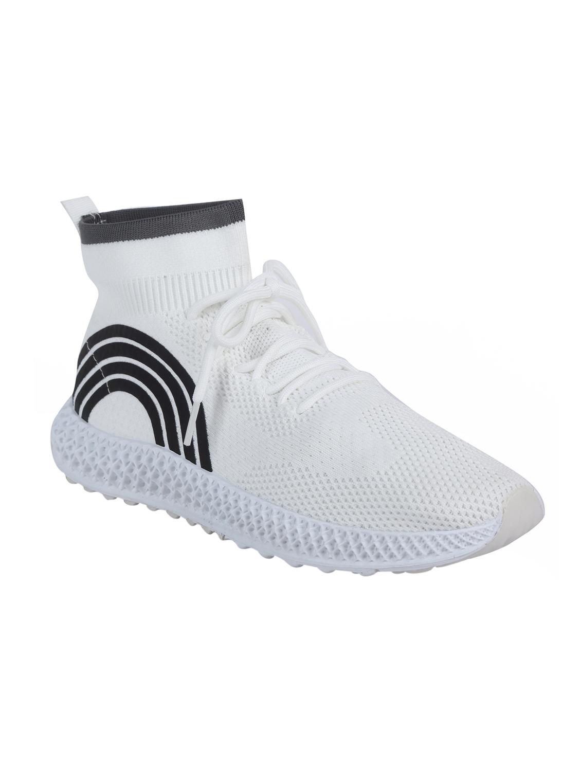white fabric laceup sneakers - 16981094 - Zoom Image - 1