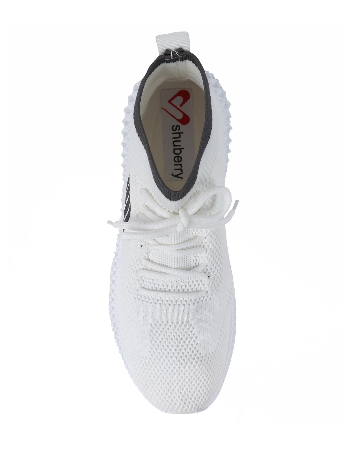 white fabric laceup sneakers - 16981094 - Zoom Image - 4