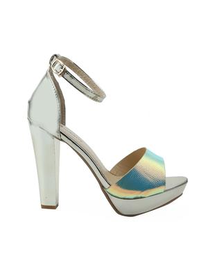 silver platforms sandal - 16981121 - Standard Image - 2
