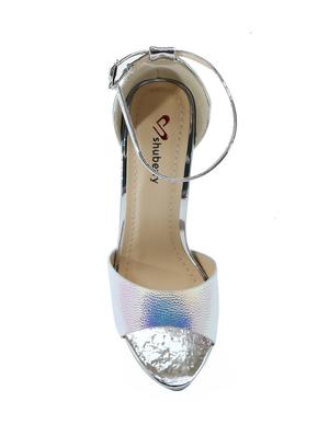 silver patent platforms sandals - 16981122 - Standard Image - 4