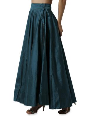 green polyester flared skirt - 16981305 - Standard Image - 2