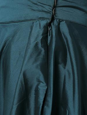 green polyester flared skirt - 16981305 - Standard Image - 5
