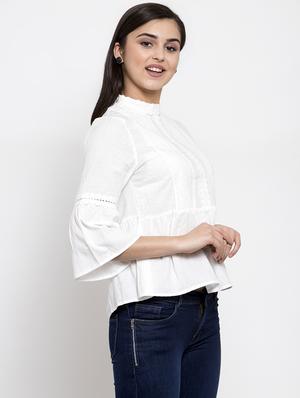bell sleeves embroidered top - 16981701 - Standard Image - 2
