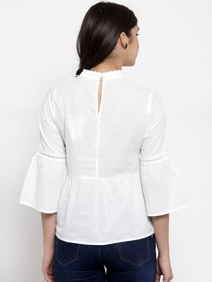 bell sleeves embroidered top - 16981701 - Standard Image - 3
