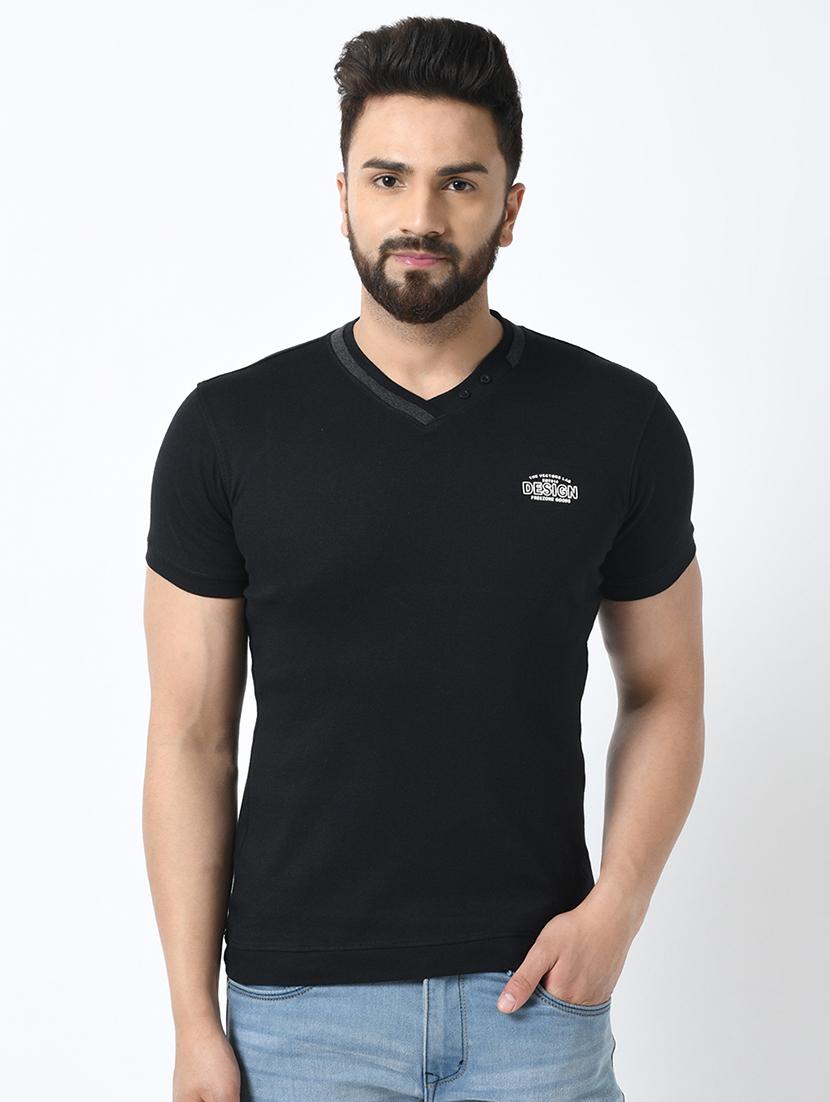 black solid t-shirt - 16981729 - Zoom Image - 1
