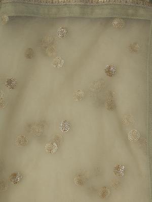 pista green sequined dupatta - 16981905 - Standard Image - 2