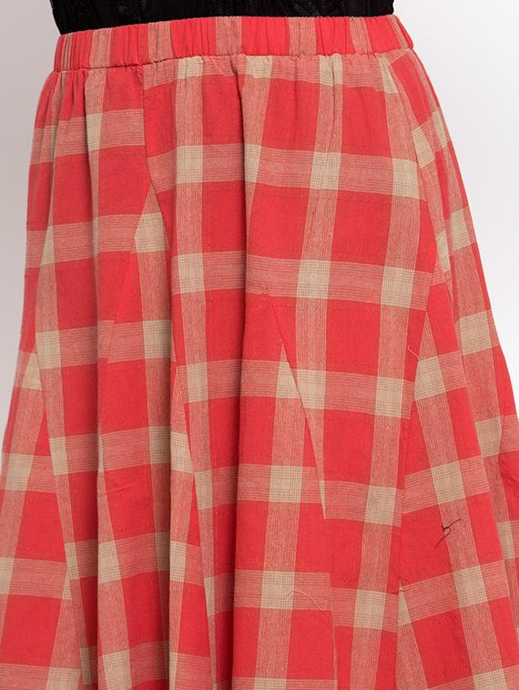 high rise checkered flared skirt - 16982013 - Zoom Image - 5